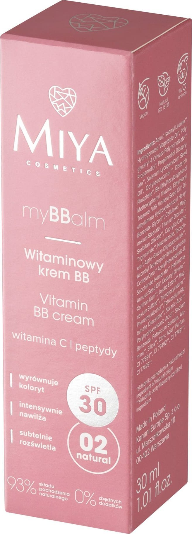 Miya MIYA myBBalm Witaminowy krem BB SPF30 02 30 ml