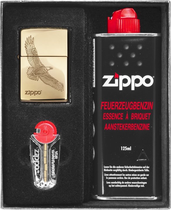 Фото - Запальничка Zippo Zestaw  Zapalniczka EAGLE BRAS Prezentowy No1 