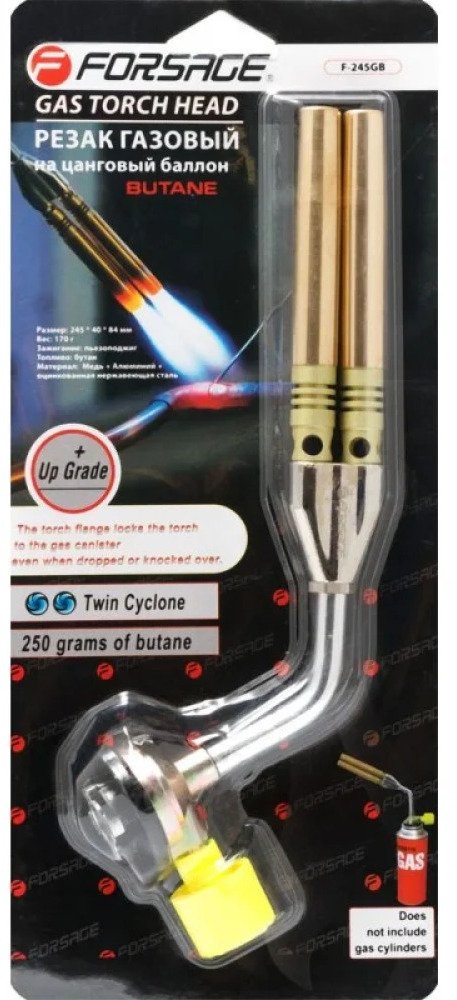 Palnik gazowy z podwójną dyszą (bez zapłonu PIEZO, do 1300 stopni C)