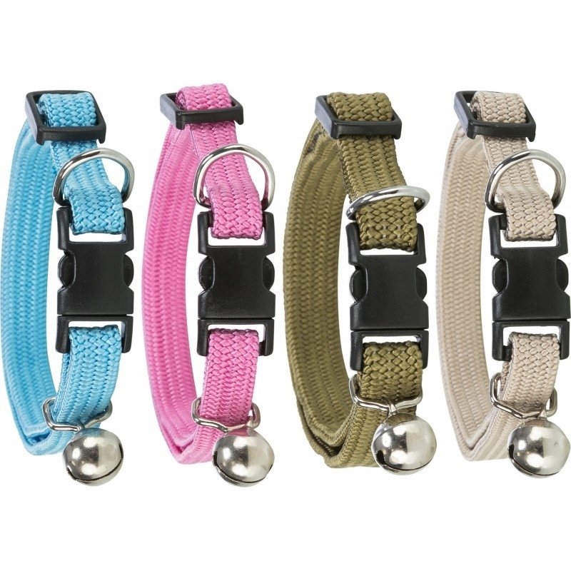 Trixie Obroża, dla kota, taśma parciana, z dzwonkiem, mix kolorów