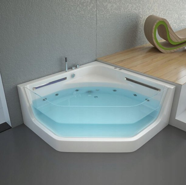 Wanna HDL Dwuosobowa wanna narożna z hydromasażem 150x150x55