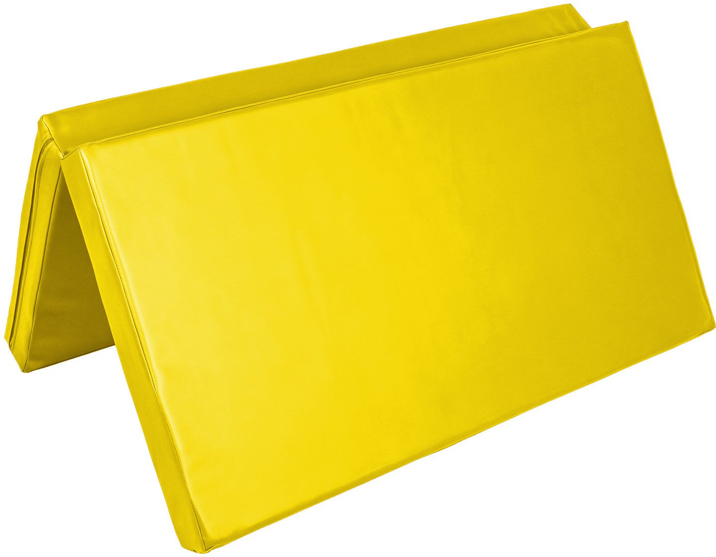 UnderFit Materac dwuczęściowy z rzepami UNDERFIT 130 x 120 x 10 cm miękki żółty