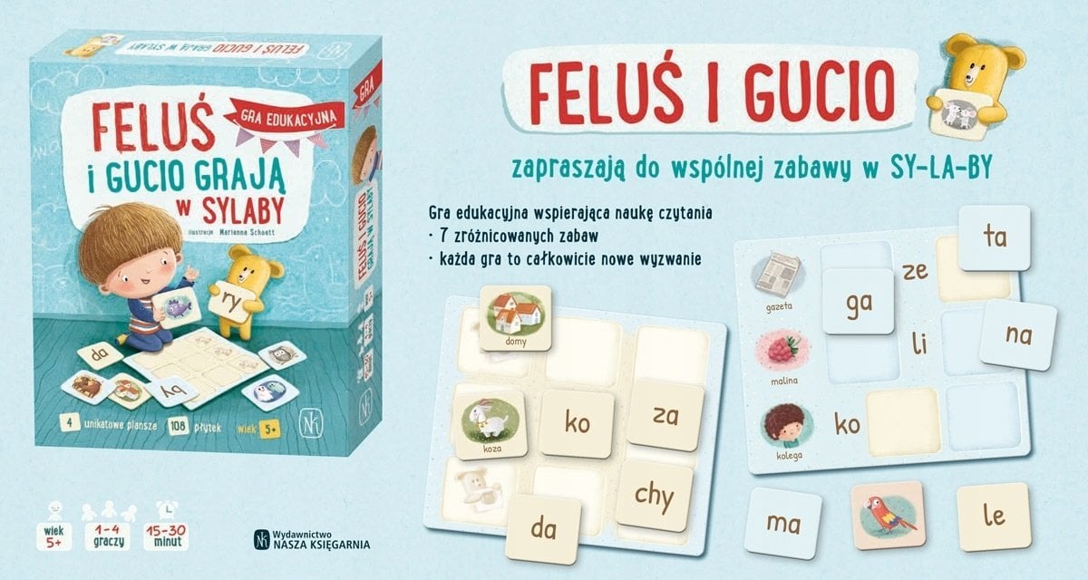 Nasza Księgarnia Gra Feluś i Gucio grają w sylaby