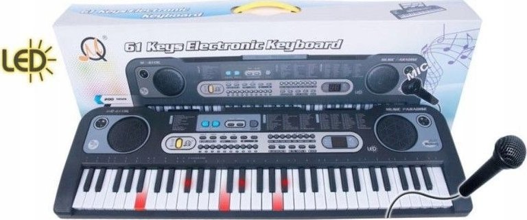 Фото - Інший музичний інструмент LEAN Toys Keyboard MQ-6119LOrganki, 61 Klawiszy, Mikrofon, Nauka Gry 