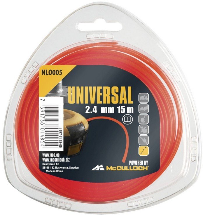 McCulloch NLO005, Nylon, 15 m, B28 PS, B40 P ELITE, TRIMMAC, T26 CS, B26 PS (577616305)