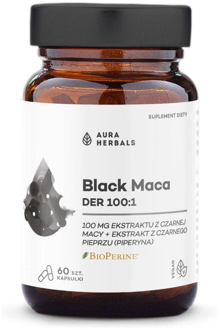 Aura Herbals Aura black maca z 100:1 kapsułki 60szt