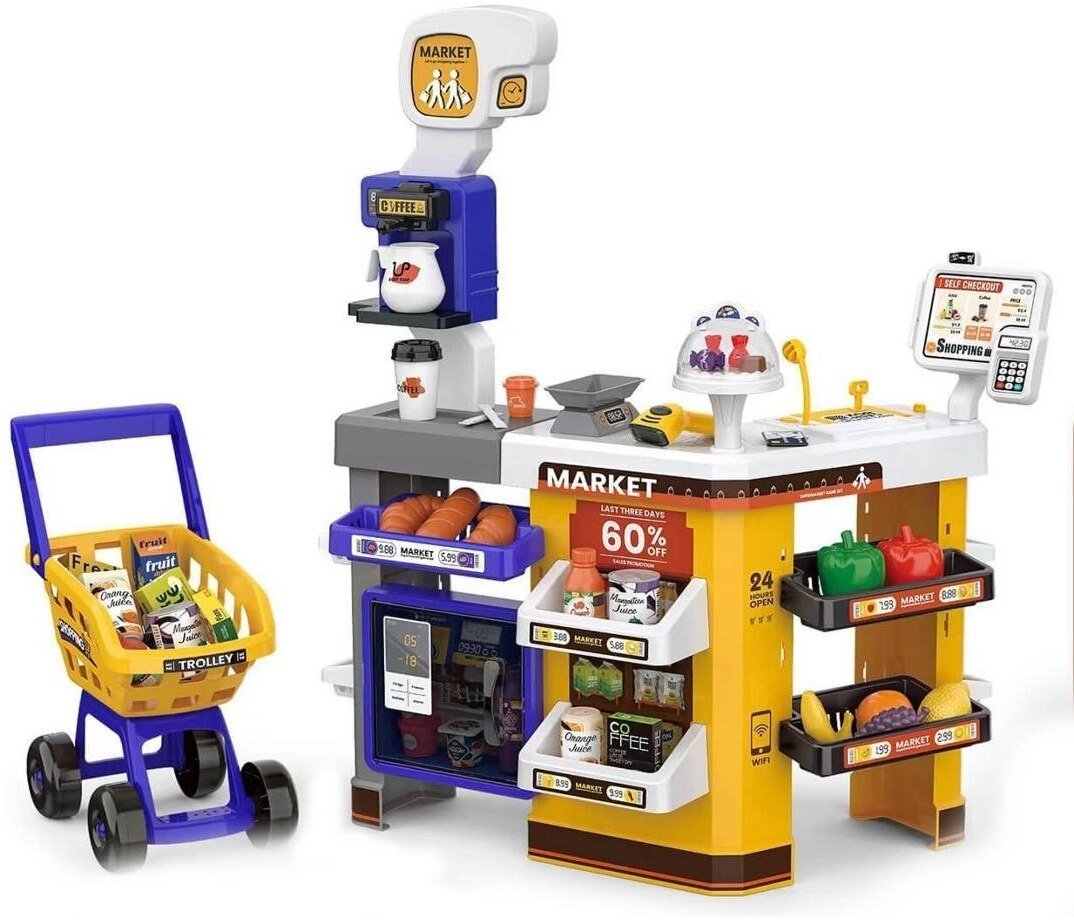 Polesie Supermarket z wózkiem sklepowym i akcesoriami