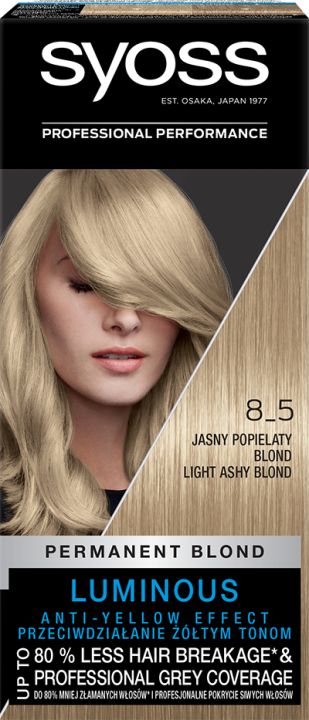 Syoss Farba do włosów Trwała Koloryzacja 8.5 Jasny Popielaty Blond