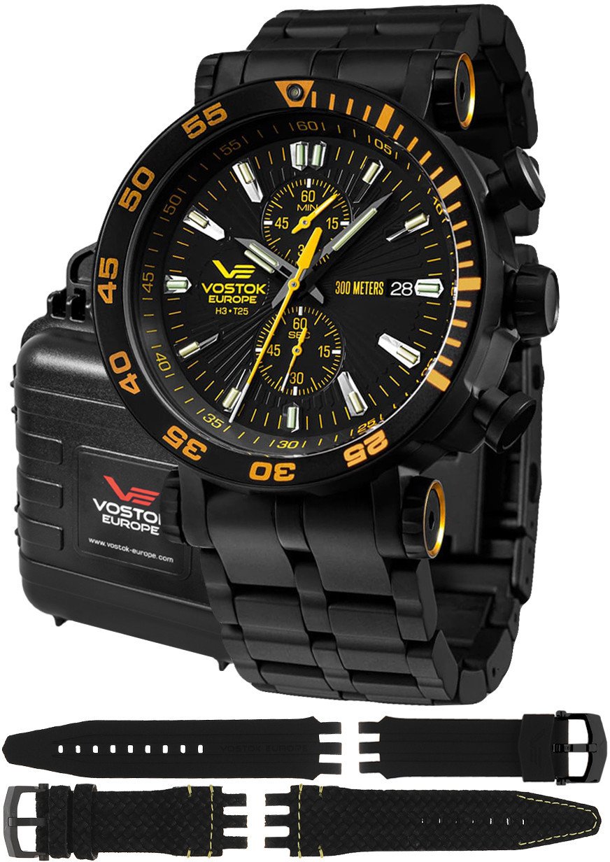 Zegarek Vostok Europe Zegarek męski Vostok Europe VK61-575C589B czarny