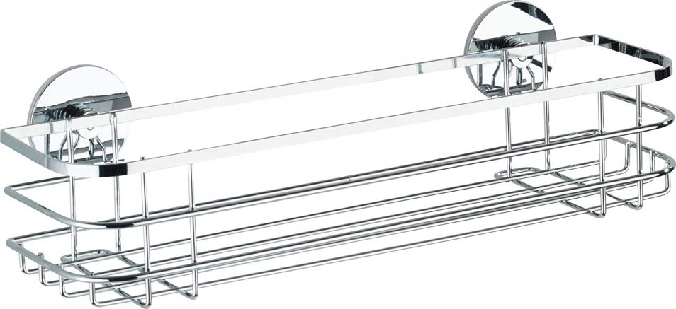 Koszyk prysznicowy Wenko Stelaż prysznicowy system Turbo-Loc Maxi 38 x 11 cm stal nierdzewna srebrny...