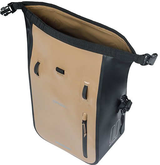 Basil Sakwa pojedyncza BASIL RIVO M SINGLE PANNIER BAG 12-15L, MIK Hooks sand/black