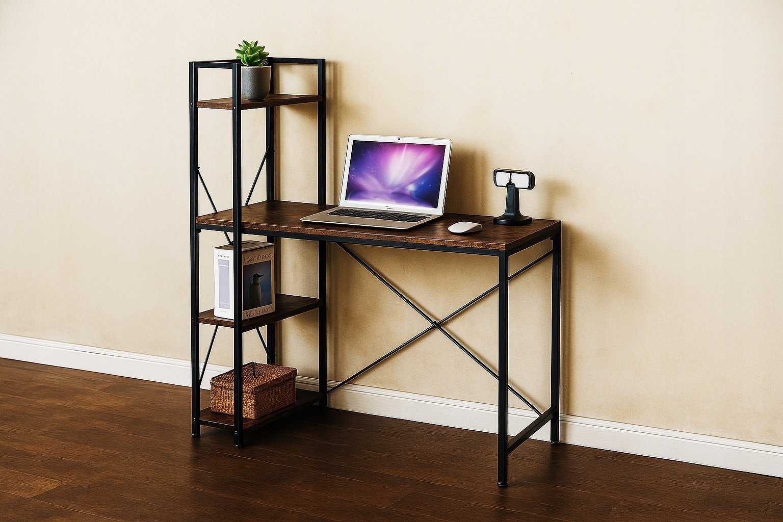 Biurko Gotel C5A1 Ciemnobrązowe 100 cm x 52 cm