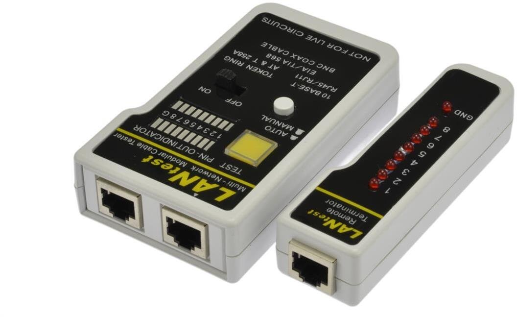 Tester kabli sieciowych RJ45/BNC NEKU auto/manual
