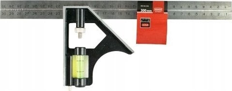 EXPERT KĄTOWNIK WIELOFUNKCYJNY 300X100 MM, PRZESUWANE RAMIĘ Z LIBELLĄ [] - 1sz