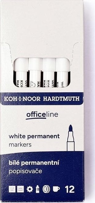 Koh I Noor Marker permanentny biały (12szt)