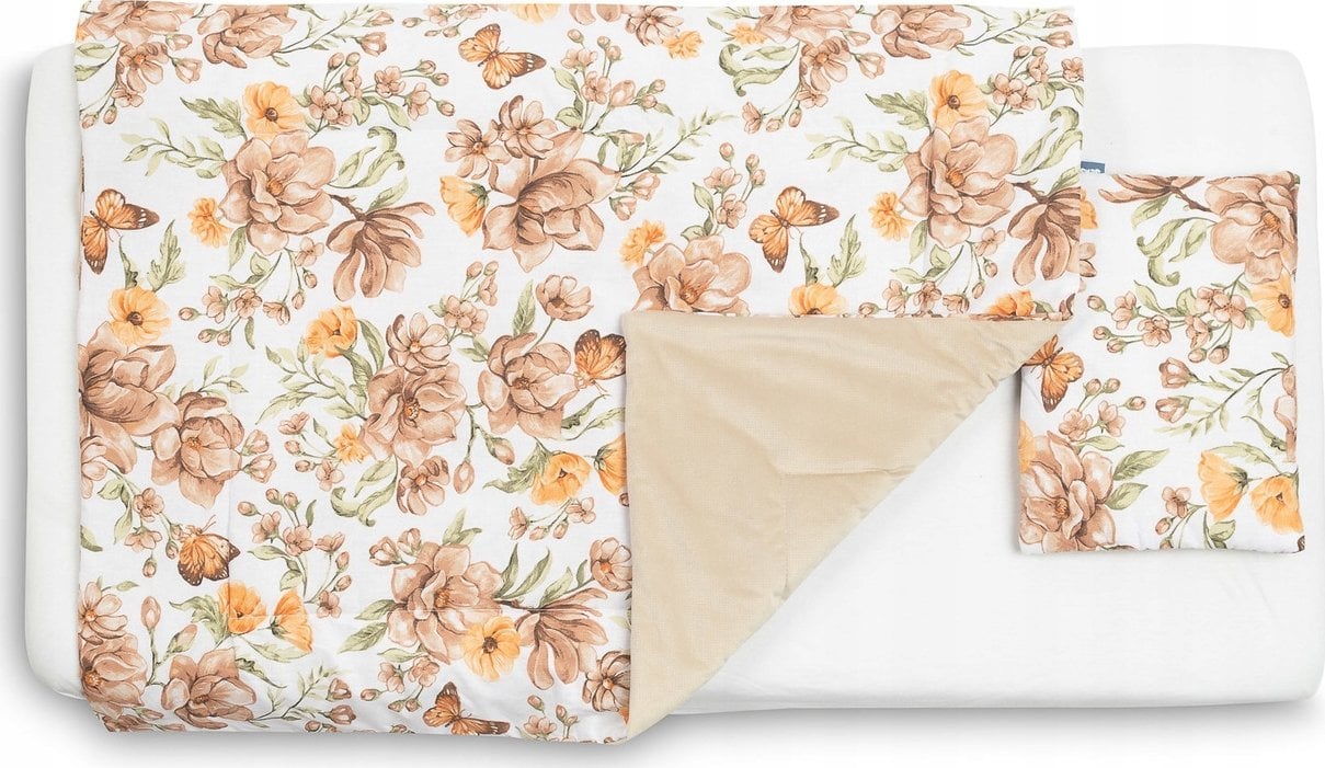 Sensillo KOMPLET VELVET DO ŁÓŻECZKA SKWER BEŻOWY