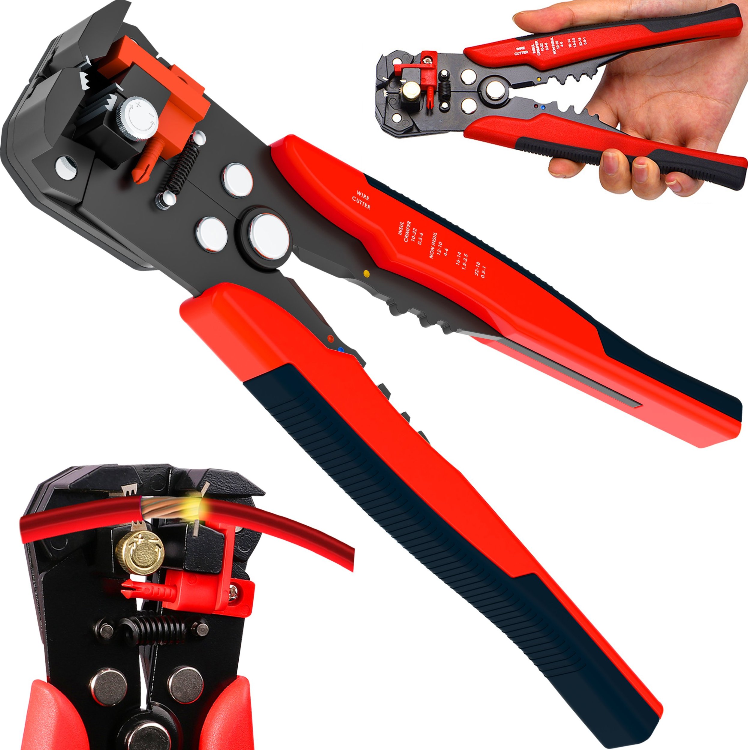 Retoo ŚCIĄGACZ IZOLACJI AUTOMAT SZCZYPCE ZACISKARKA 3w1