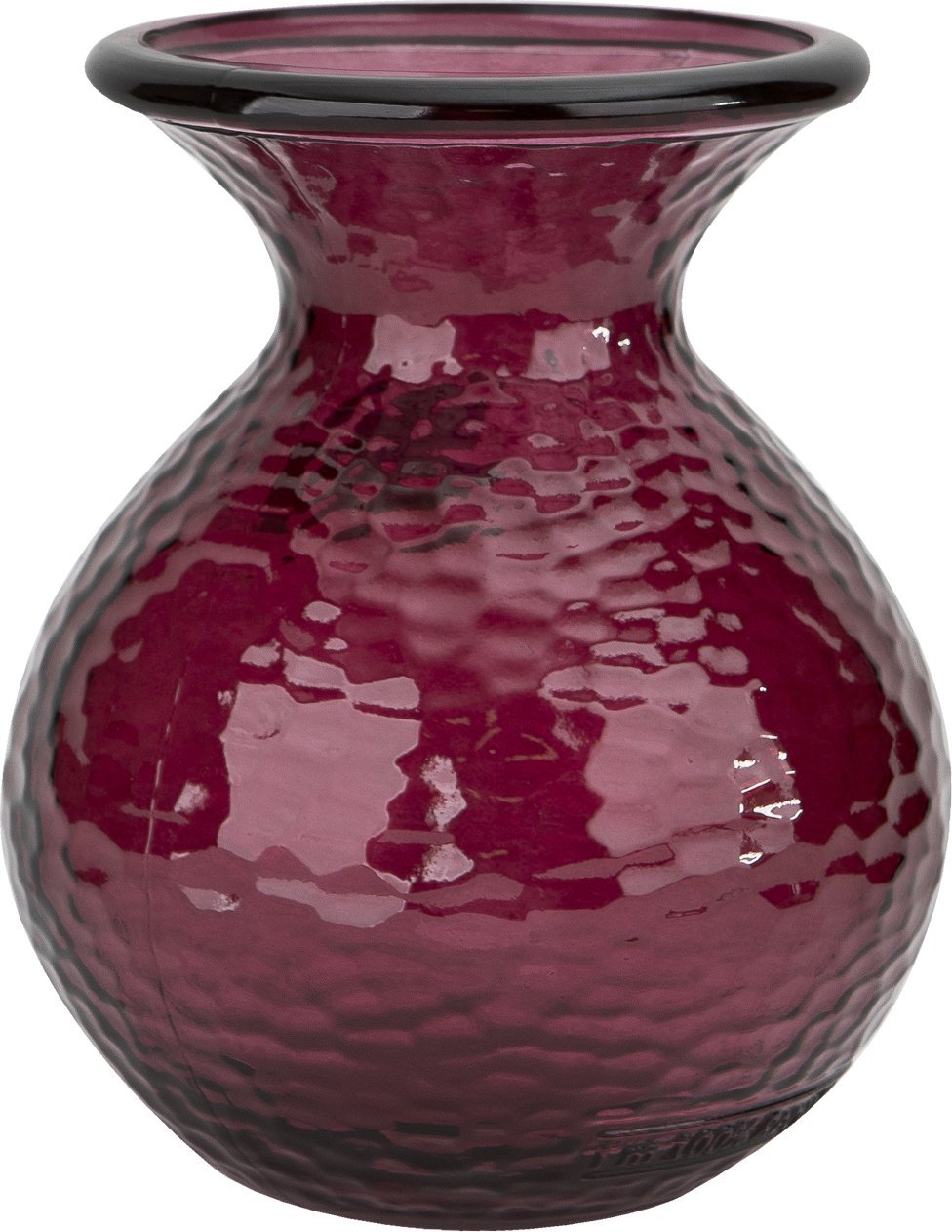 San Miguel Wazon szklany 18,5 cm bordowy 4829 Paradise