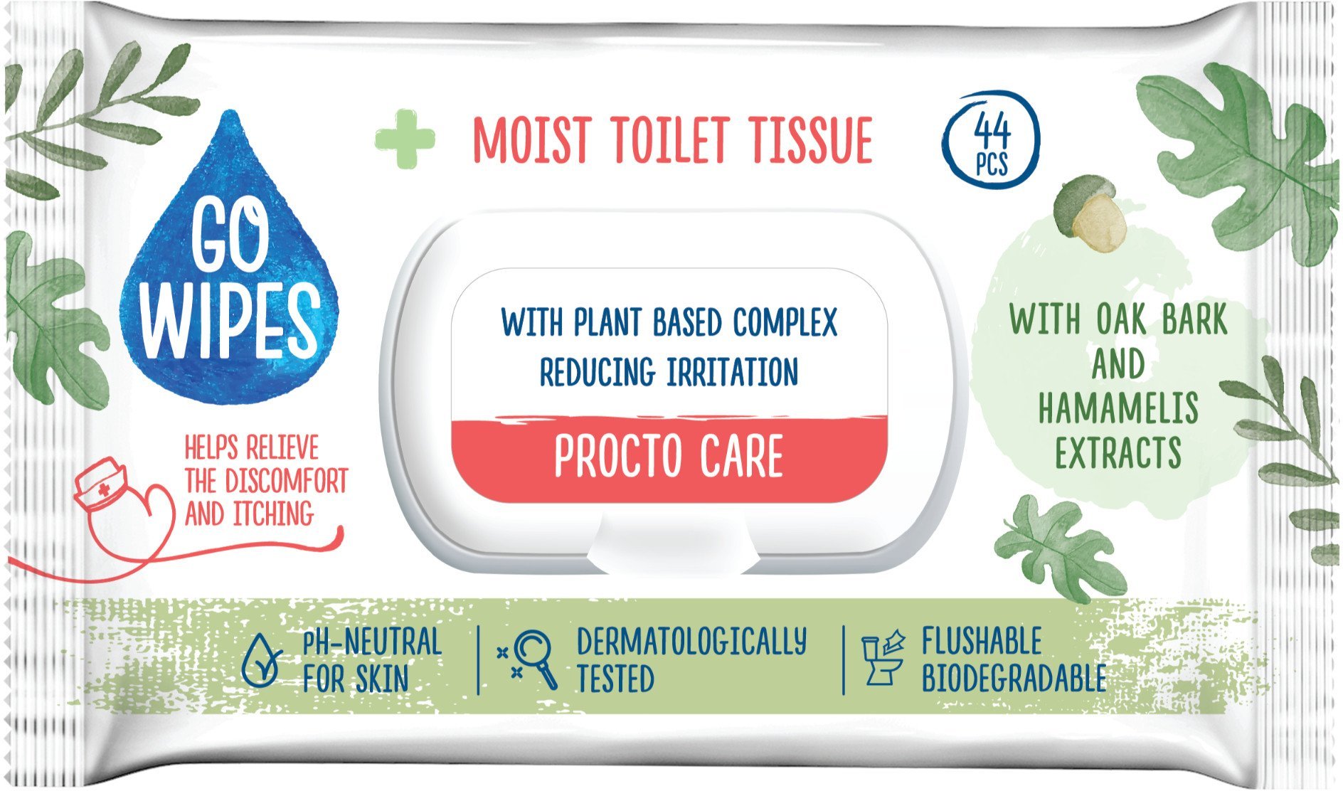 EURUS POZOSTALE GOWIPES WET WC PAPER PROCTO CARE 44PCS