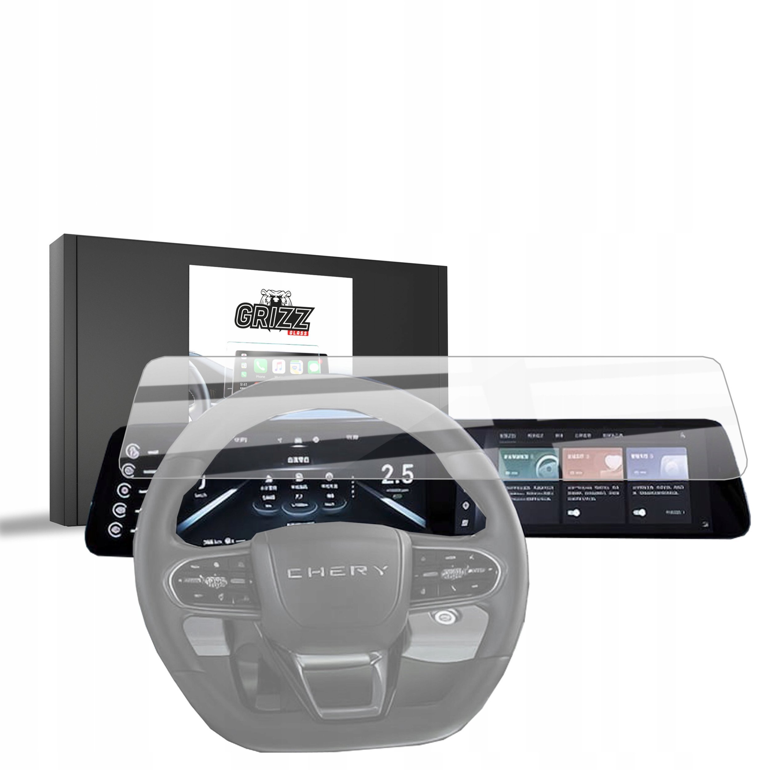 Folia ceramiczna GrizzGlass CarDisplay Protection do Chery Tiggo 7 24,6" (2025)