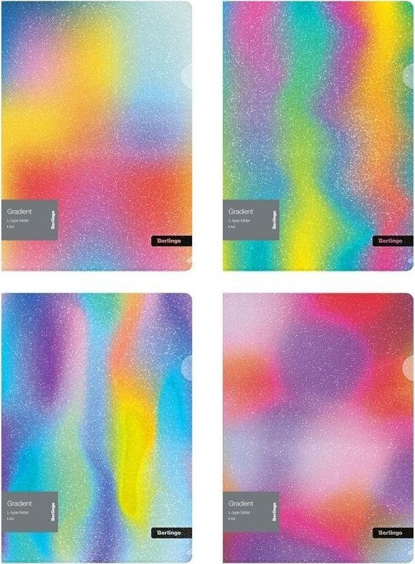 Berlingo Obwoluta A4 PP Gradient wzorzysta MIX (4szt)