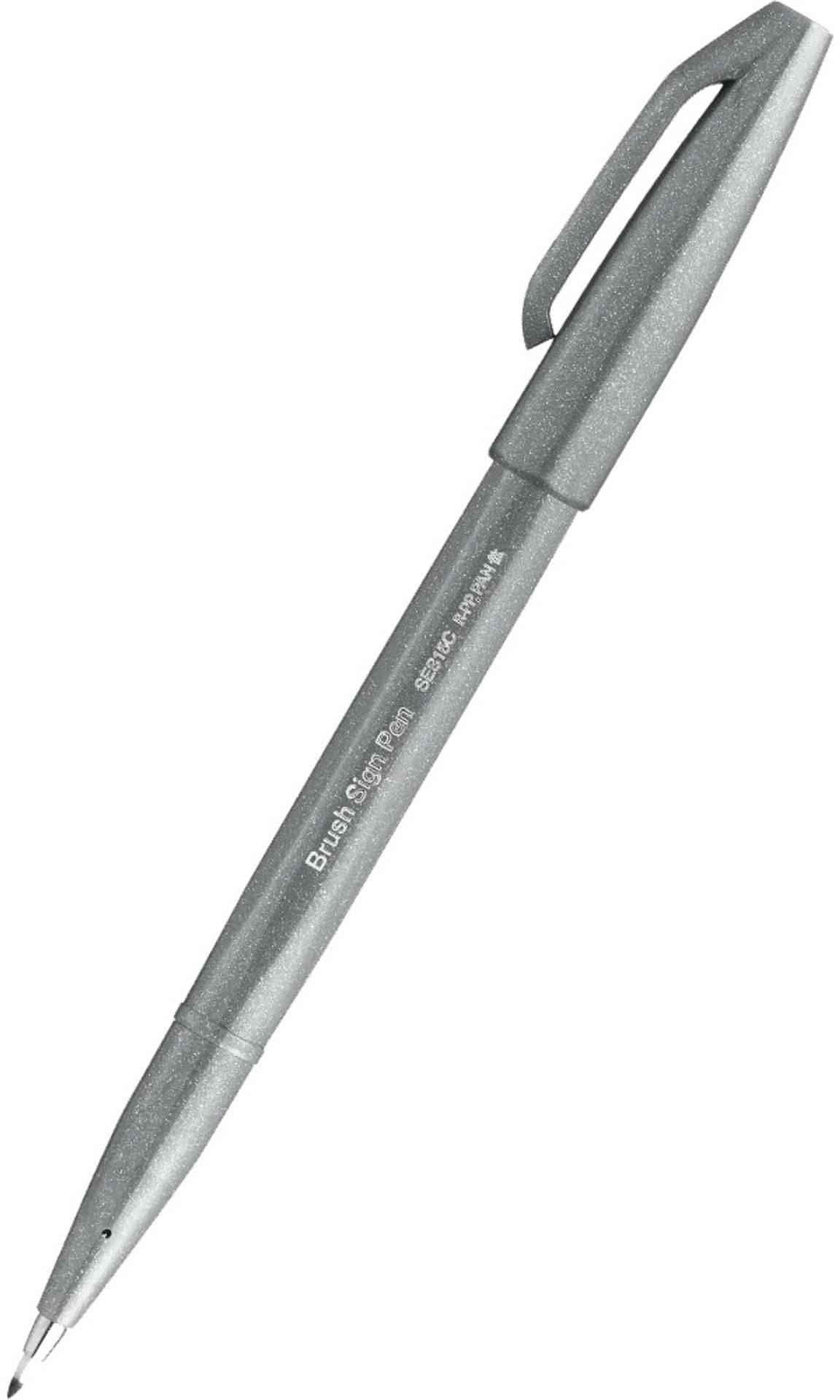 Pentel Pisak pędzelkowy Brush Sign Pen SES15C szary