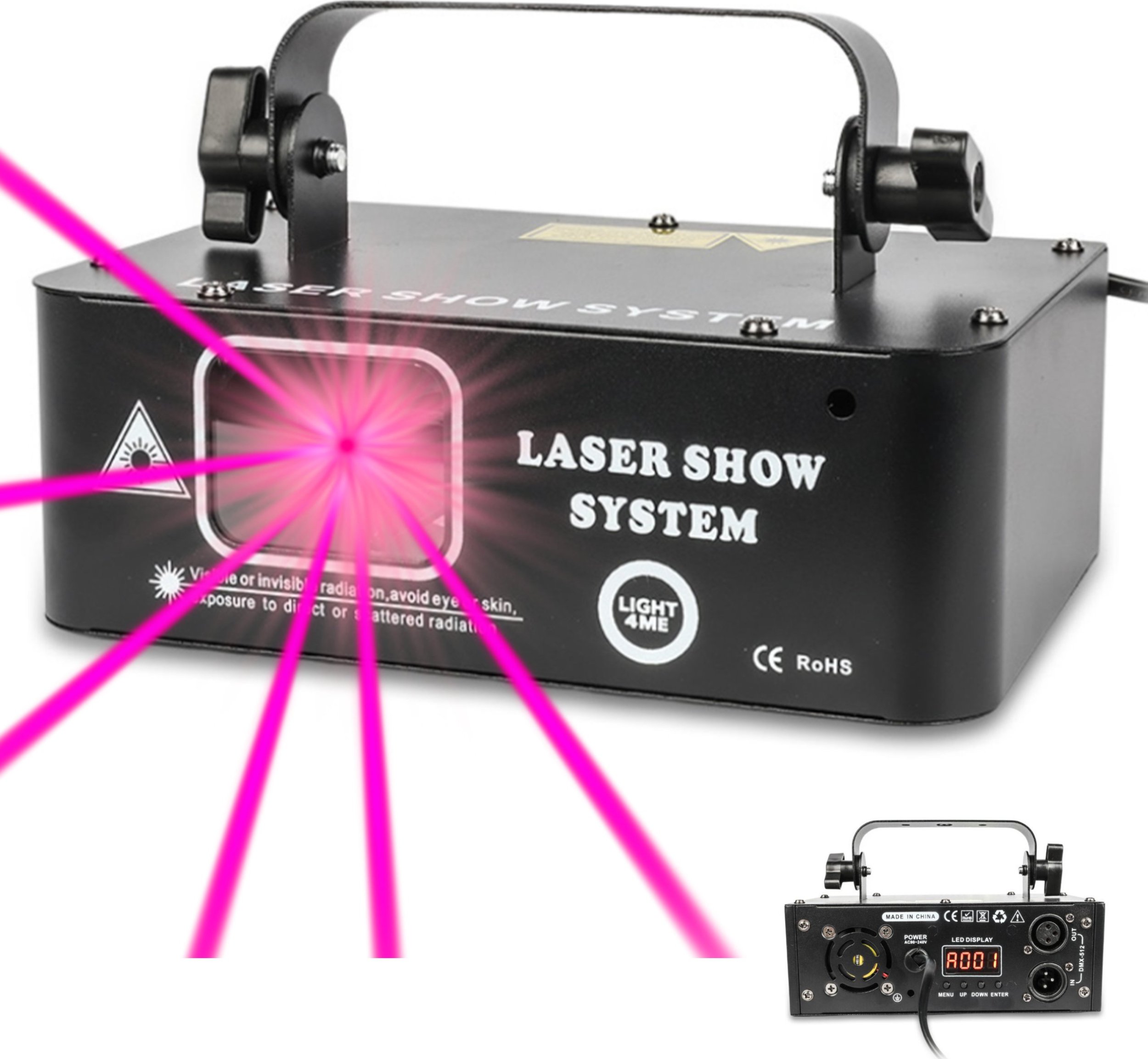 LIGHT4ME LIGHT4ME LASER RGB GEOMETRIC 500mW projektor laserowy rzutnik sceniczny skaner dyskotekowy