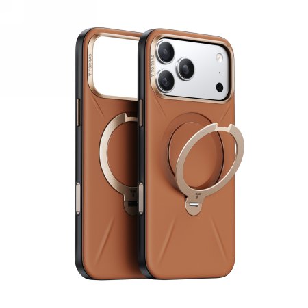 TORRAS QPro Leather - etui do iPhone 17 Pro kompatybilne z MagSafe (amber brown)