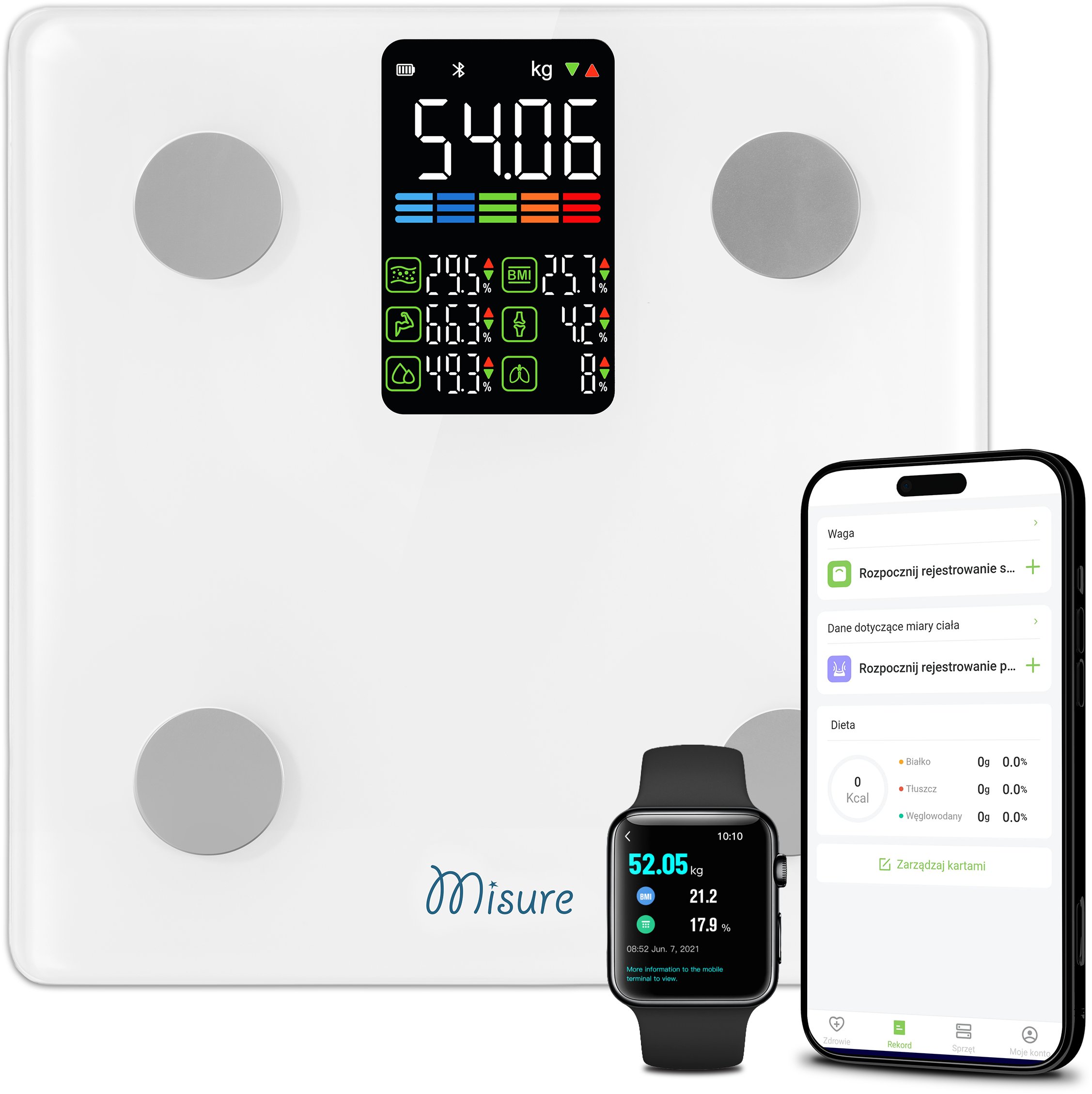 Waga łazienkowa Misure Elektroniczna MI Fit Plus biała
