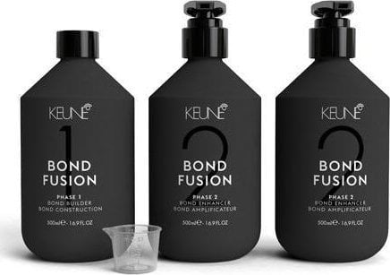 Keune Set : Bond Fusion Phase 1, Hair Treatment Lotion Mask, Bond Repair, 500 ml + Bond Fusion Phase 2, Hair Treatment Lotion Mask, Bond Enhancer, 500