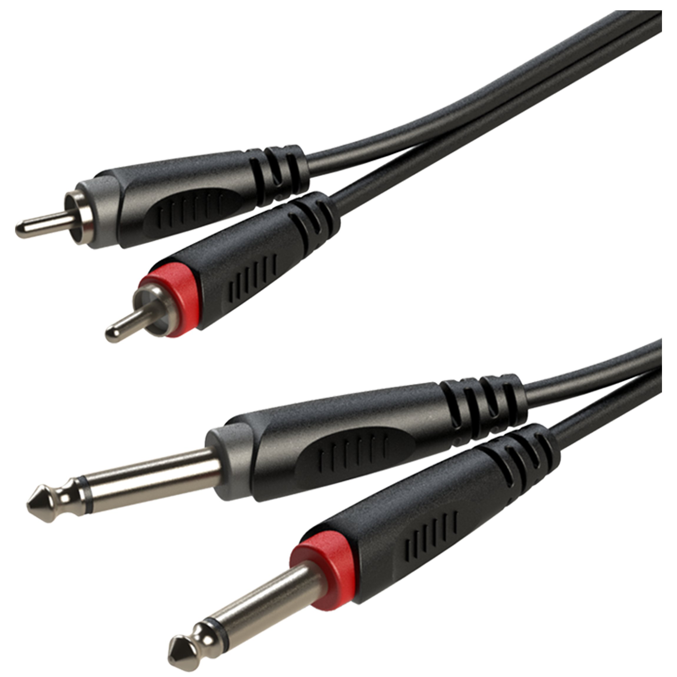 Kabel Roxtone Jack 6.3mm x2 - RCA (Cinch) x2 6m czarny