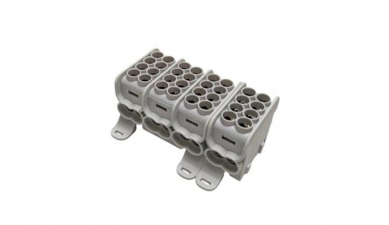 MOREK Blok dystrybucyjny - rozdzielczy HLAK25 (MAG) 4P szary 2xAl/Cu 25mm+16mm 1000VAC/1500VDC MAG42...
