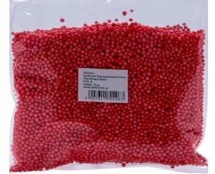 BREWIS Styropianowe kulki 4mm czerwone 10g