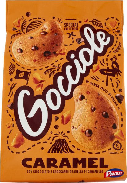 Pavesi Ciastka z karmelem Gocciole 300g -