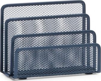 Zeller Organizer na dokumenty/magazyny, 17x8x13.5cm, stal nierdzewna, czarny