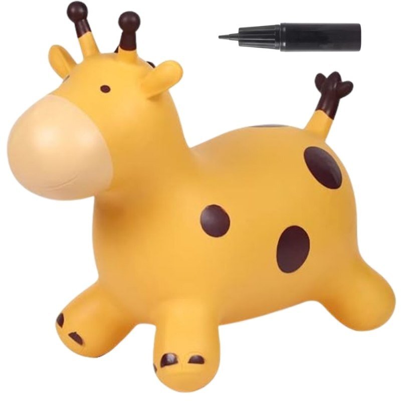 Woopie Skoczek Gumowy do Skakania Żyrafa Żółta + Pompka (54597)