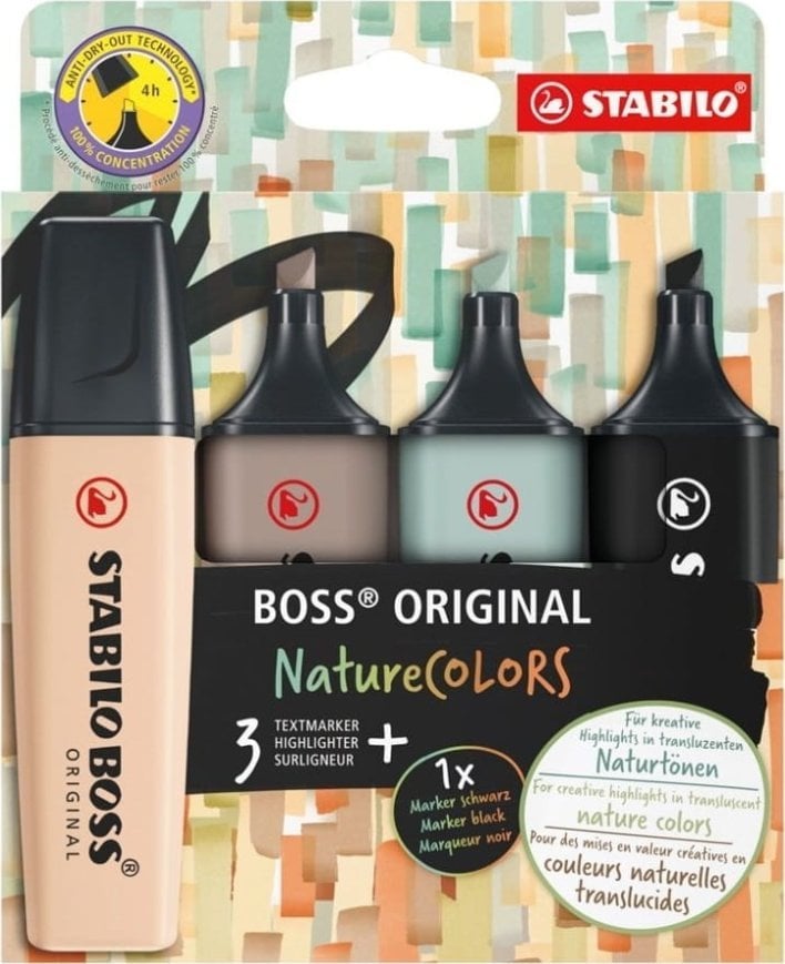 Stabilo Zakreślacz Boss Orginal Nature Colors* 4 Sztuki 70/4-2-5