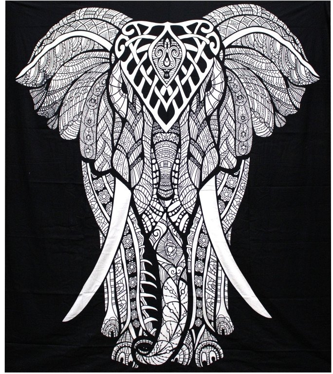 Zdjęcia - Obraz Bawełniana Ozdoba Ścienna - Słoń