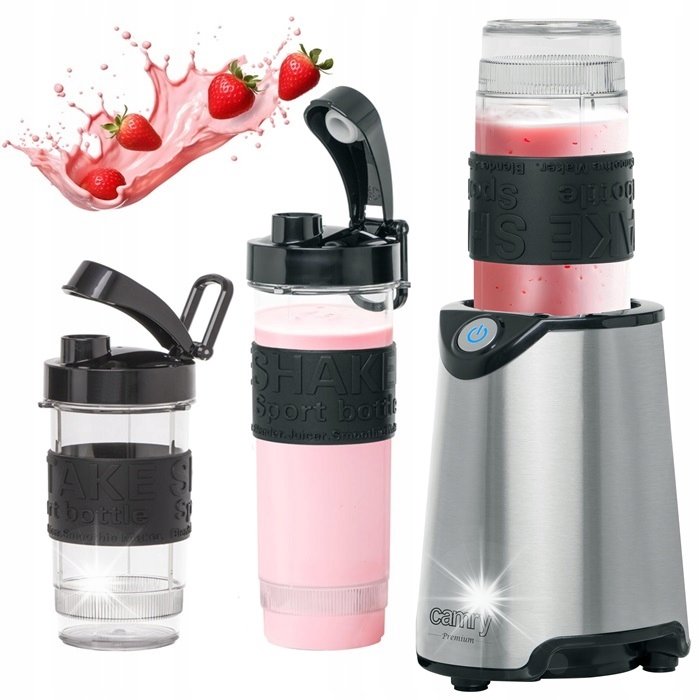 Blender Camry Blender personalny 800W koktajl smoothie inox 2 bidony kruszy lód