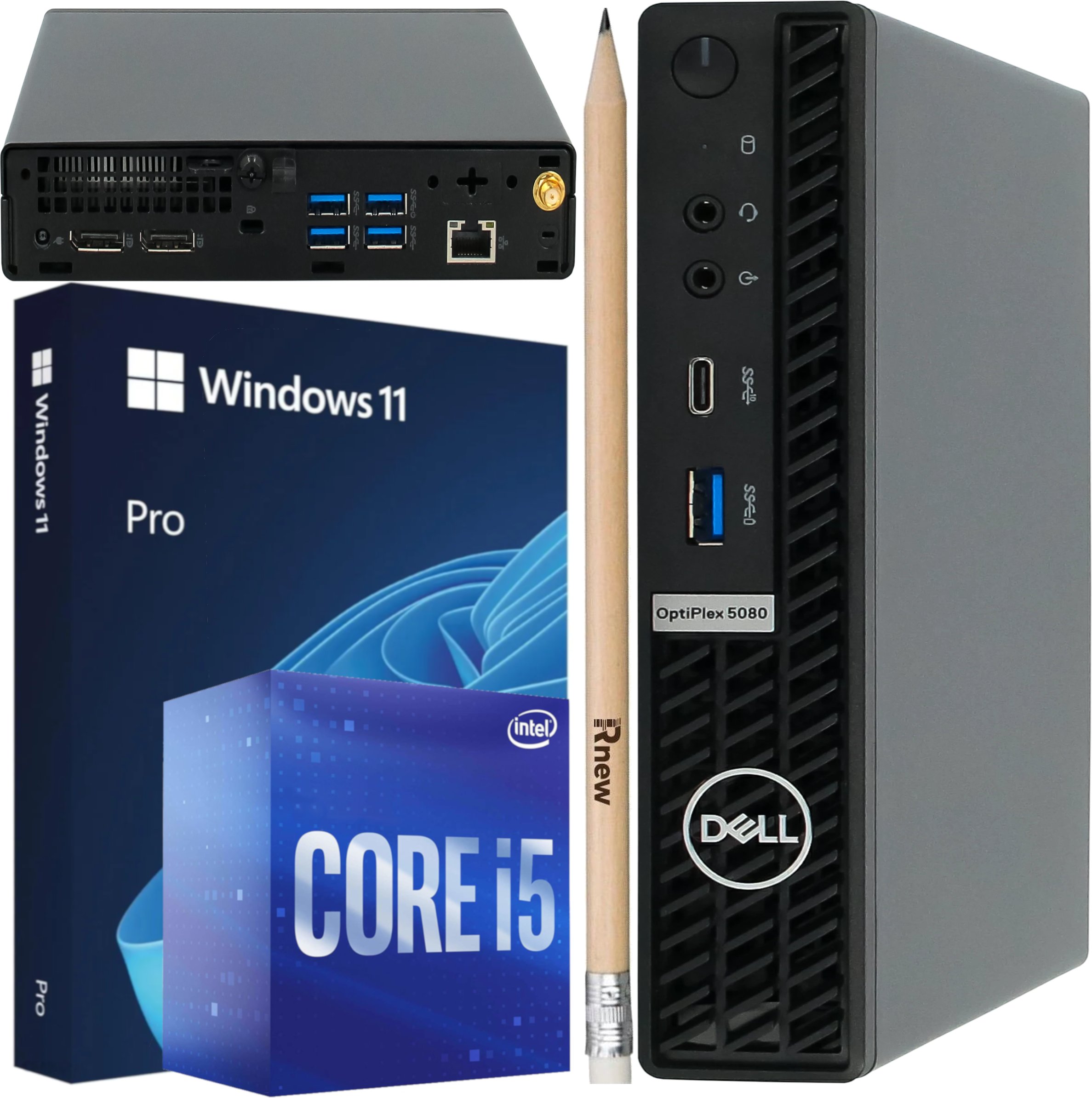 Komputer poleasingowy Dell Optiplex 5080 Micro Tiny i5-10500T 10GEN 6 rdzeni 64 GB RAM 512 M.2 SSD Windows11Pro do firmy Wi-Fi