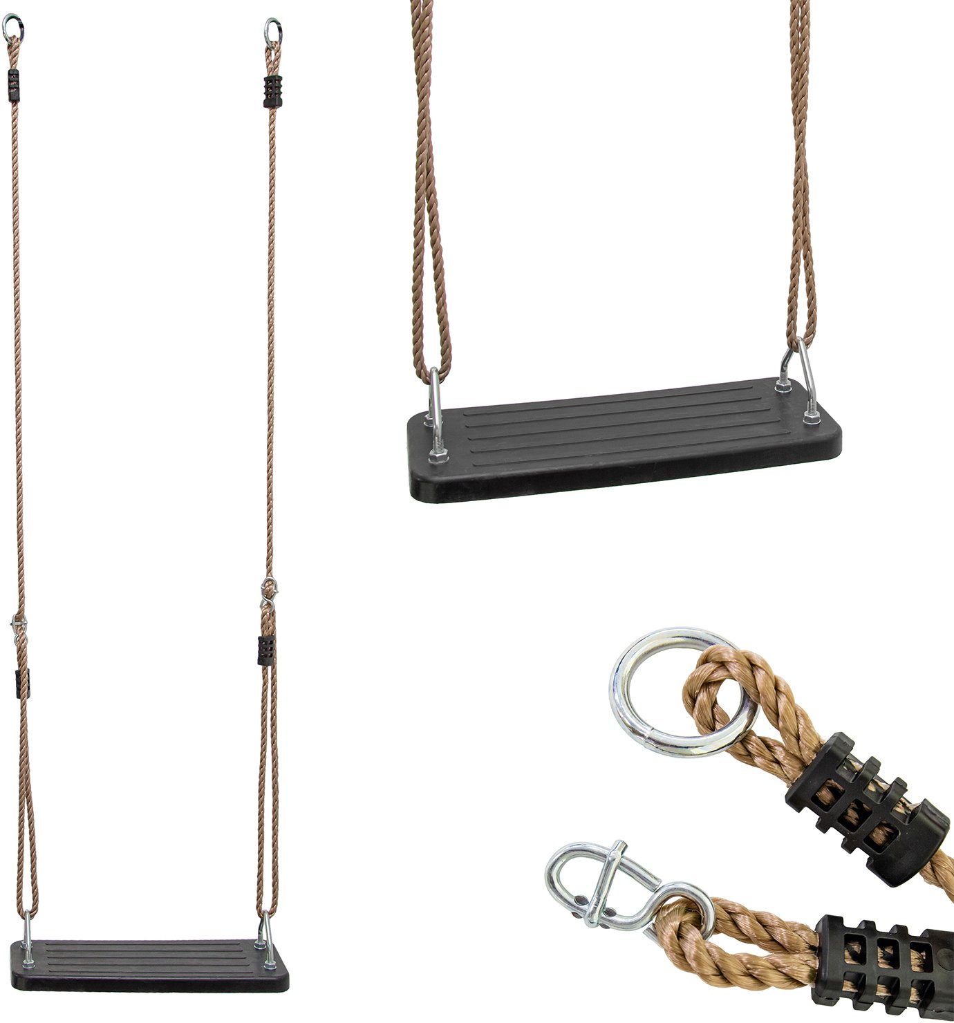 Gumowe siedzisko czarne huśtawka ogrodowa 44,5 cm