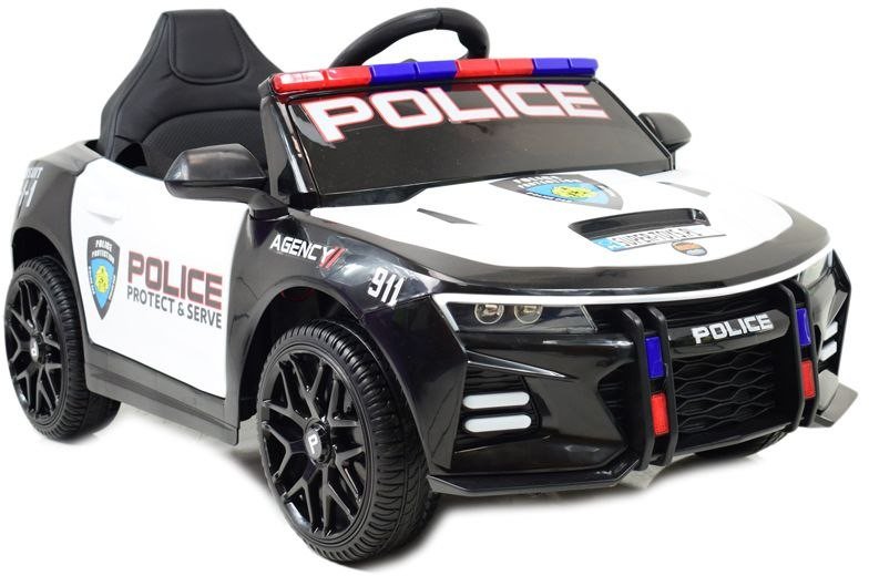 Super-Toys SAMOCHÓD POLICYJNY PROTECT NA AKUMULATOR, MEGAFON, KOGUTY, JAKOSĆ/XMX-629 EDUKAMP