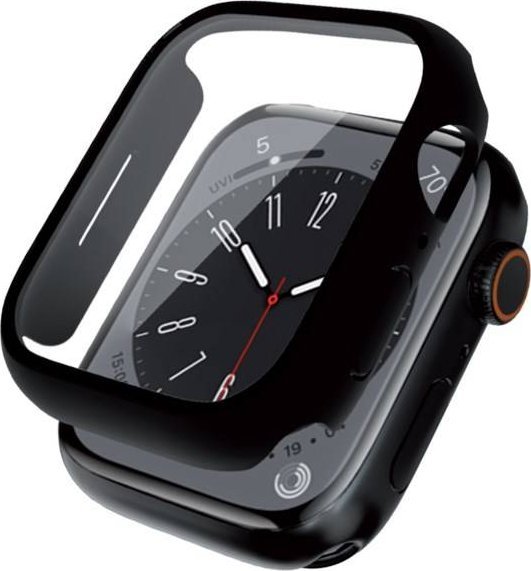 Crong Hybrid Watch Case - Etui ze szkłem Apple Watch 41mm (Black)