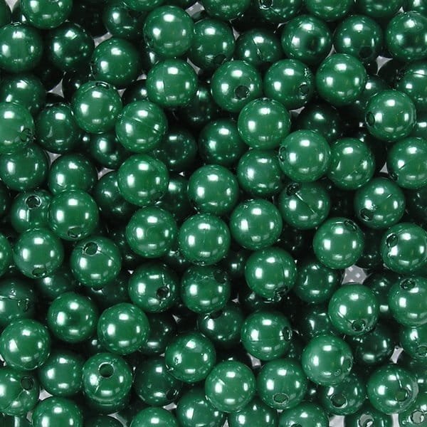 kufer-pasmanteria.pl Koraliki perłowe 10 mm (10szt) Zielony
