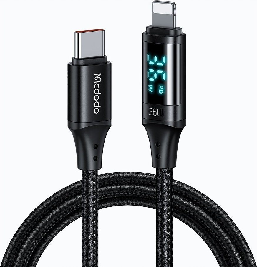 Kabel USB Mcdodo USB-C - Lightning 1.2 m Czarny (CA-1030)