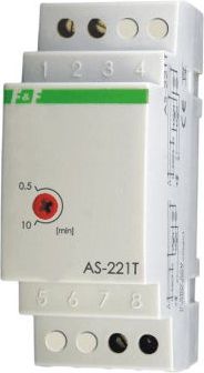 F&F Automat schodowy z funkcją sygnalizacji wyłączenia oświetlenia 10A 0,5-10min 230V AC (AS-221T)