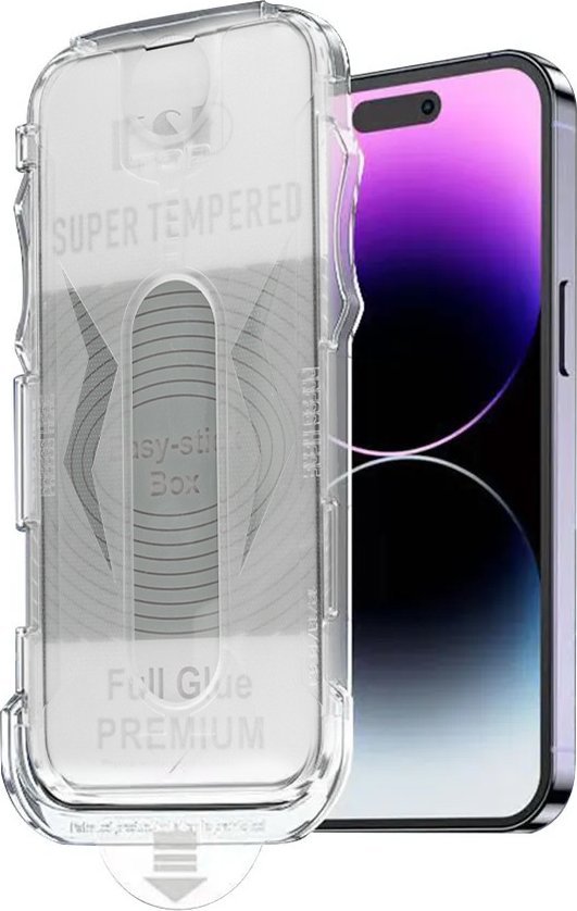 Braders Szkło Hartowane Full Glue Easy-Stick Braders do iPhone 13 / 13 Pro / 14 Czarny