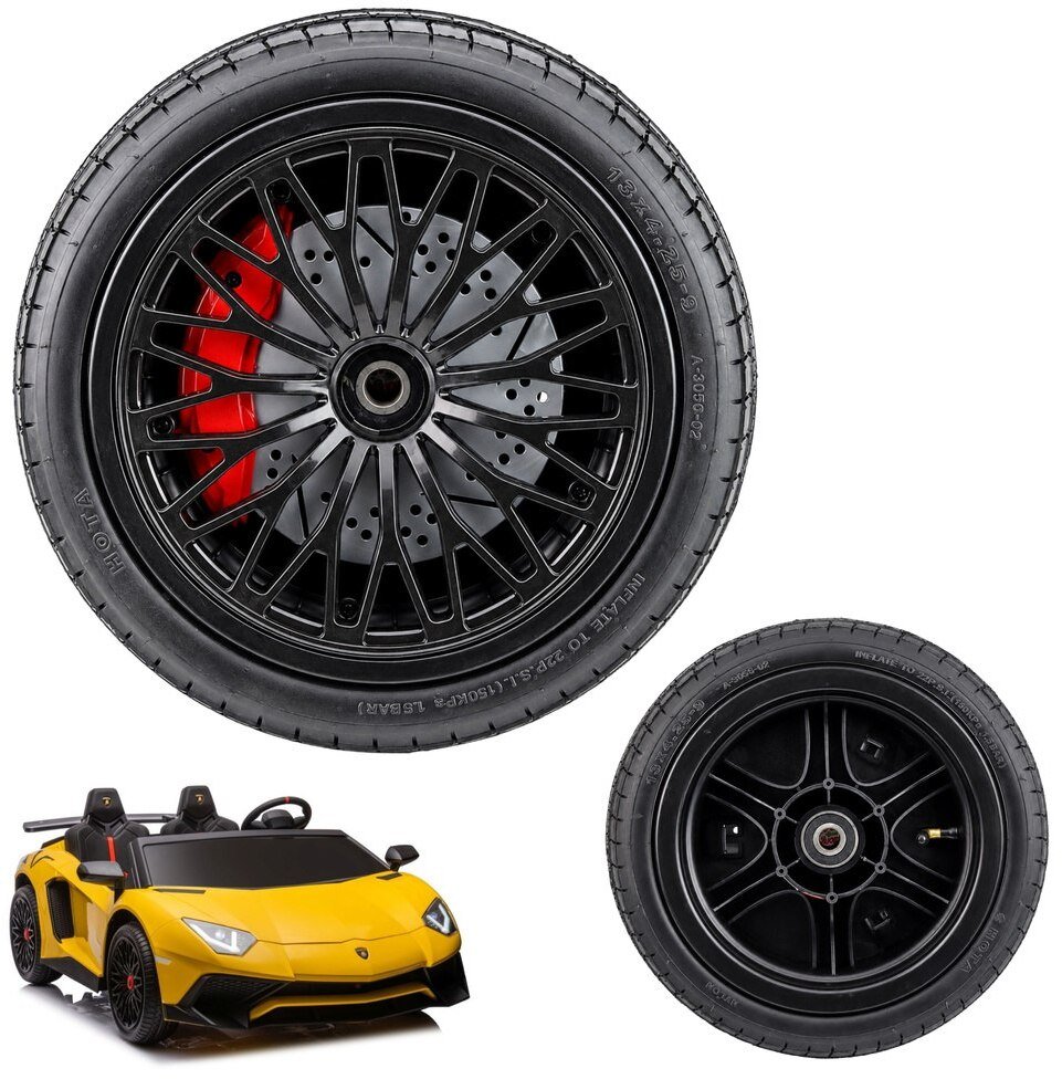Lamborghini Koło Do Pojazdu Na Akumulator A8803 XXL Gumowe Pompowane EDUKAMP (33820)
