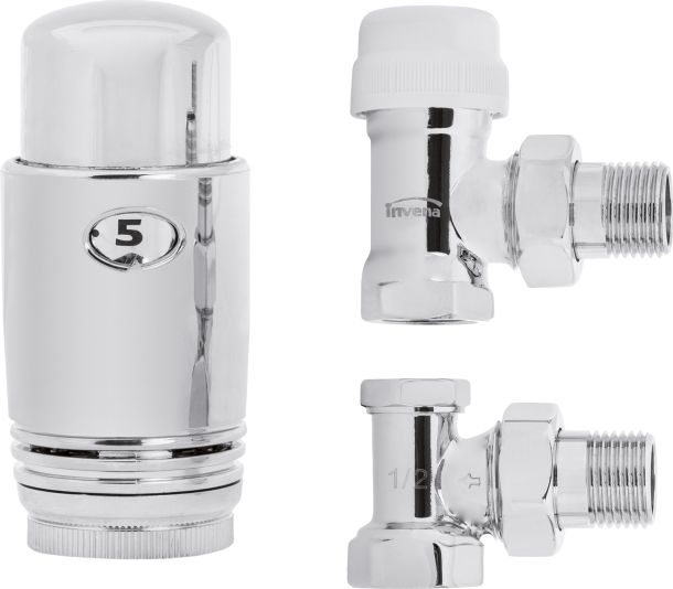 Invena Zestaw termostatyczny kątowy chrom 1/2" (CD-79-K15)