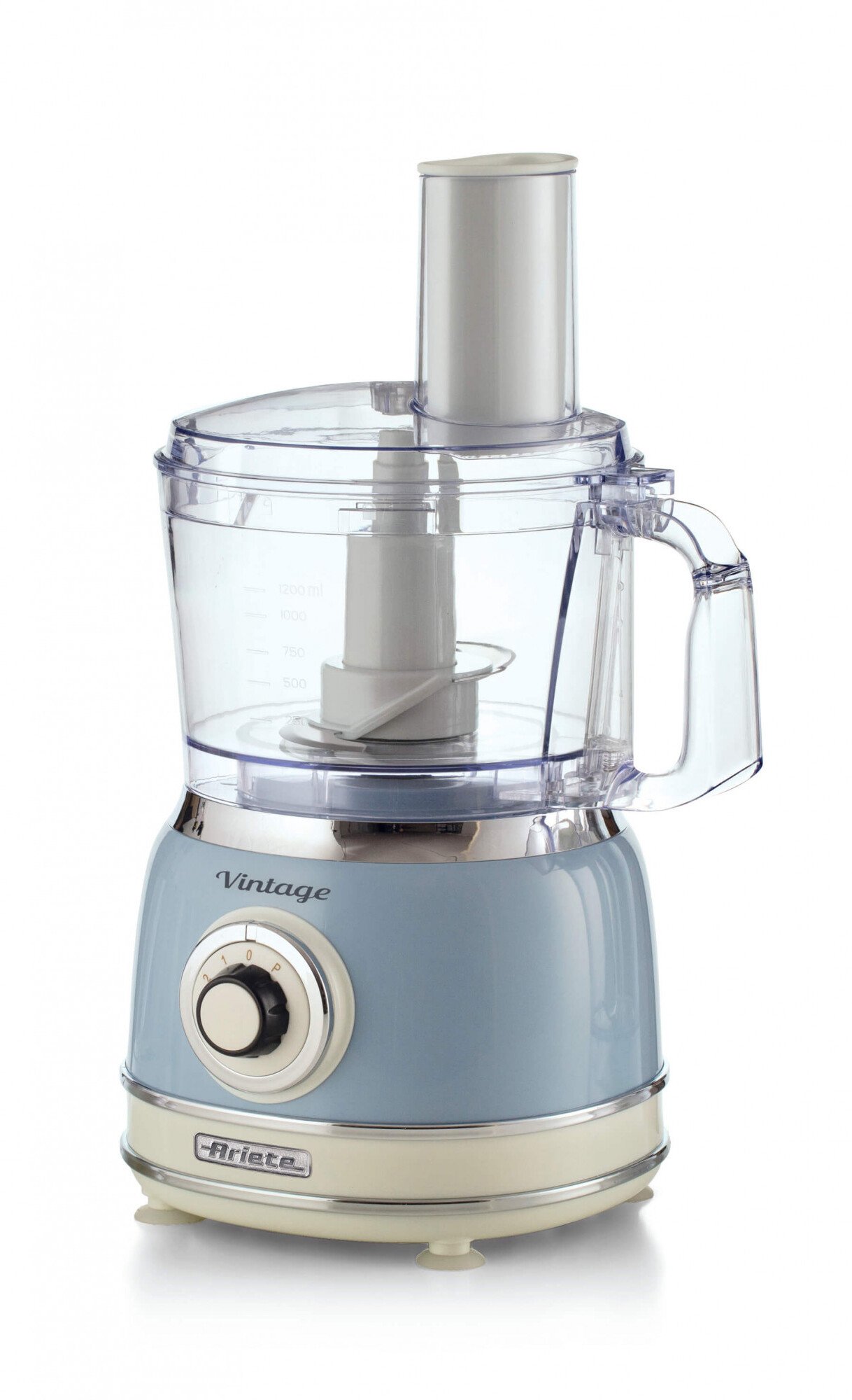 Robot kuchenny Ariete Ariete Vintage Blue Multifunctional Food Processor, light blue/cream, 1000 watts, 1.2 liters